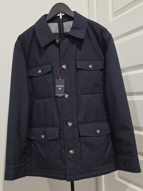 NWT Daniel Cremieux Navy Blue Pocket Utility Field Jacket Men's Size Large